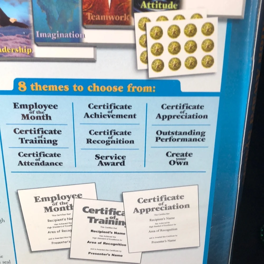Recognition Award System - Gold and Blue